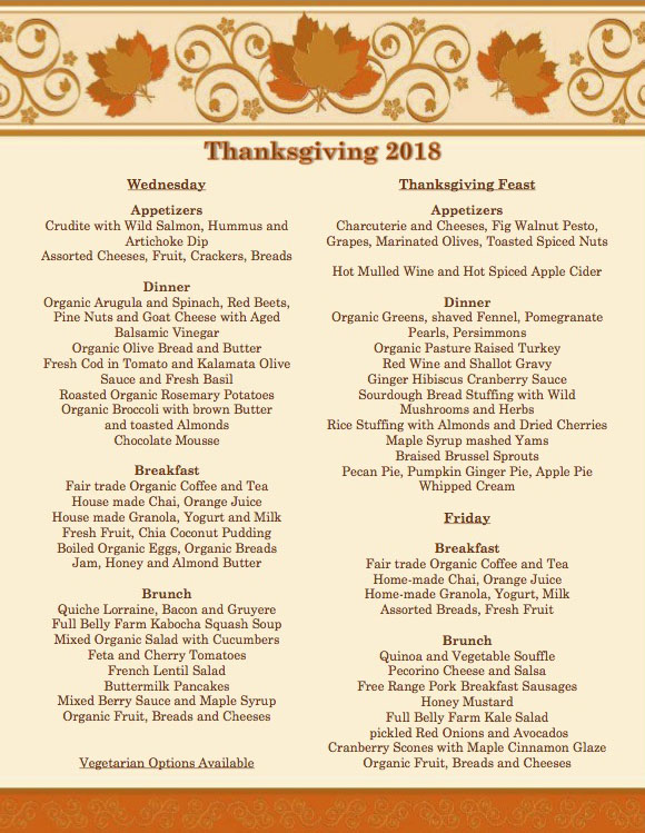 Join us for Thanksgiving Celebrations with Chef Marion